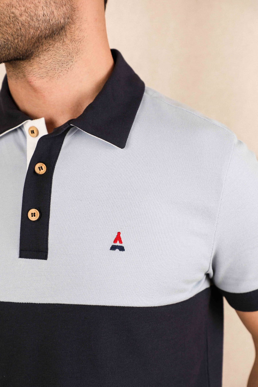 Polo brodé homme