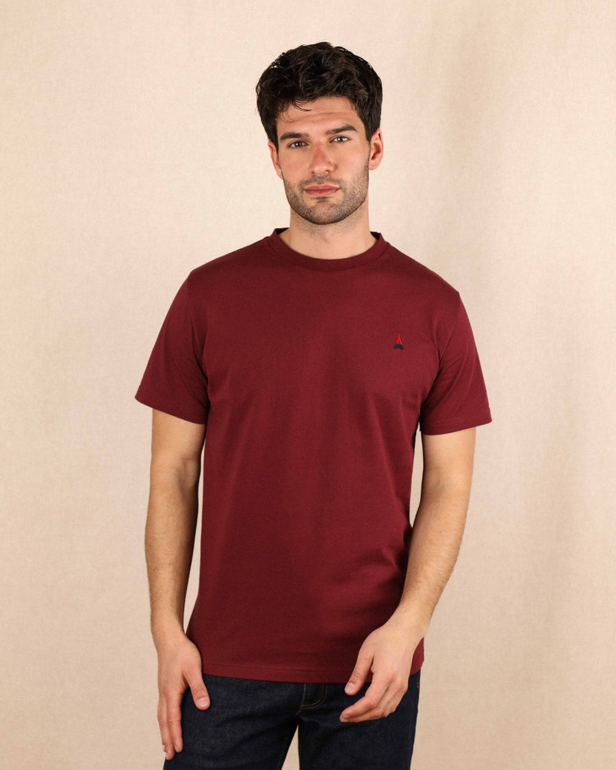 T-SHIRT HOMME BORDEAUX - COTON BIO - PRÉCOMMANDE