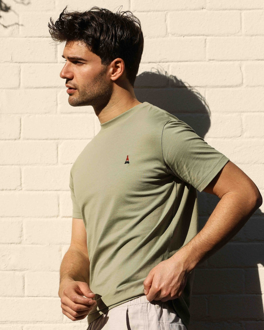 T-shirt kaki pour homme