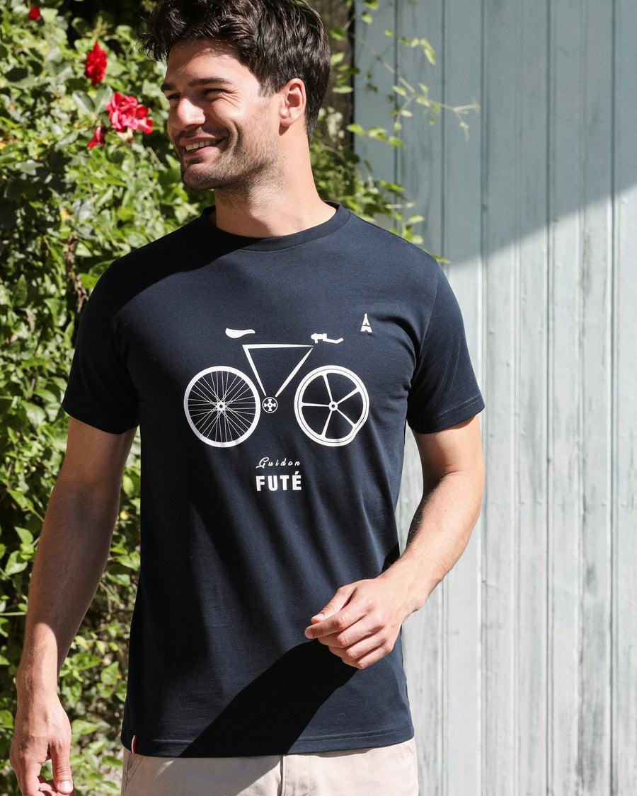T-SHIRT GUIDON FUTÉ BLEU | COTON BIO