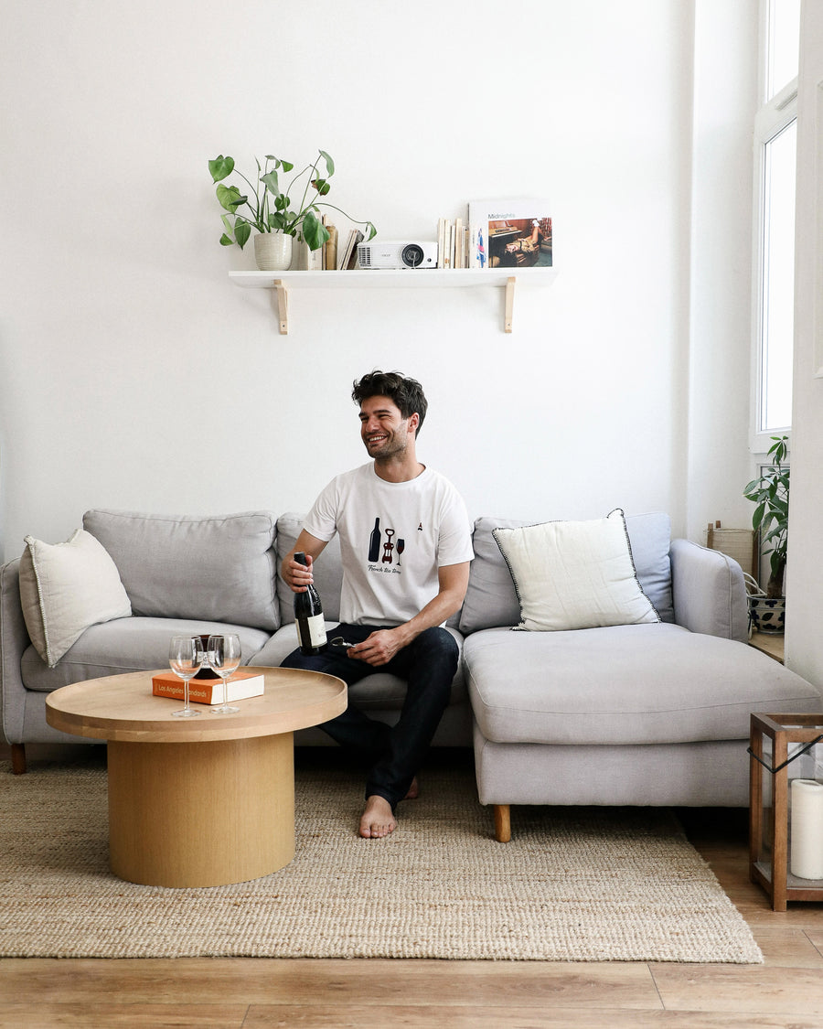 T-shirt blanc homme avec motif apéro