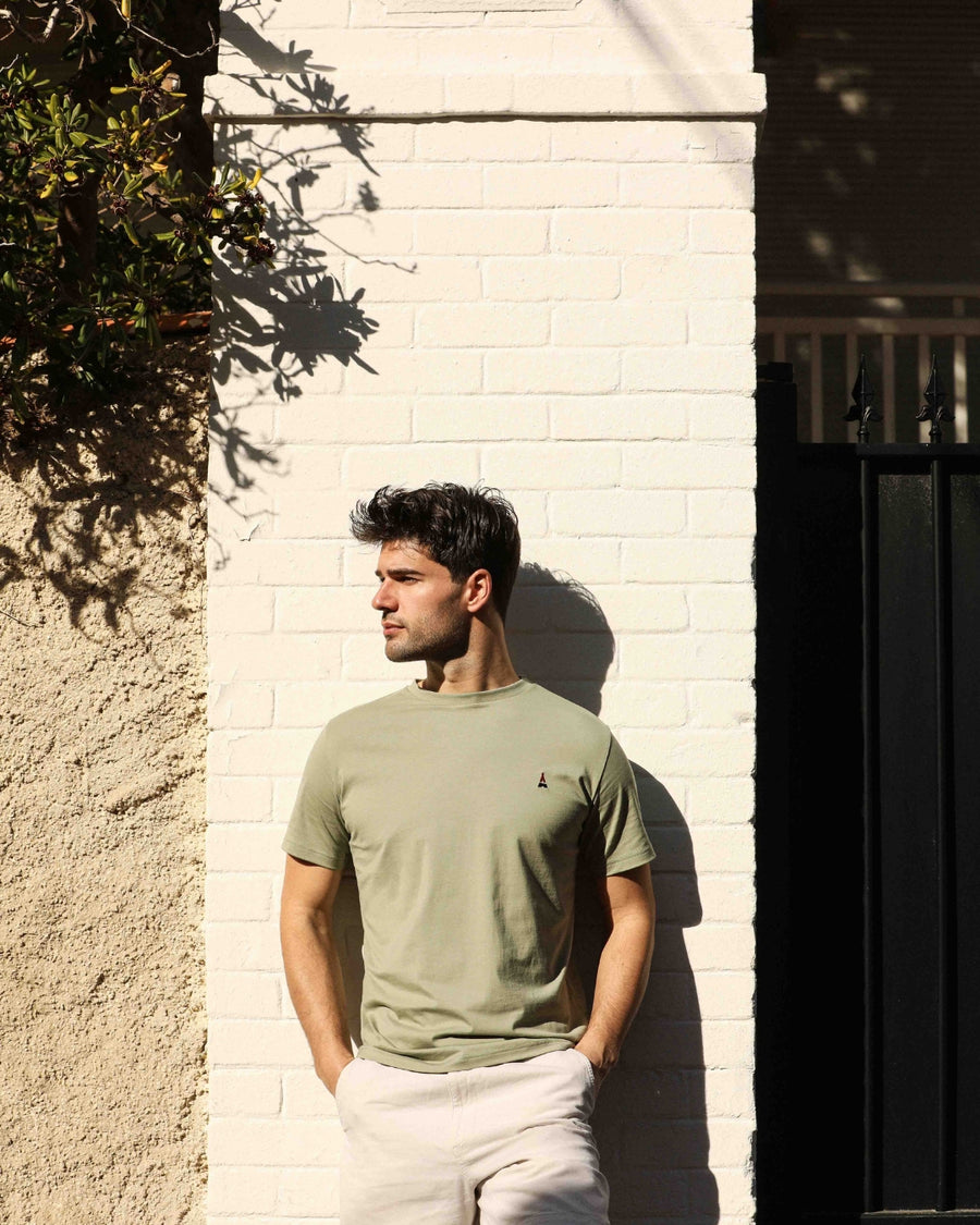 T-shirt kaki pour homme