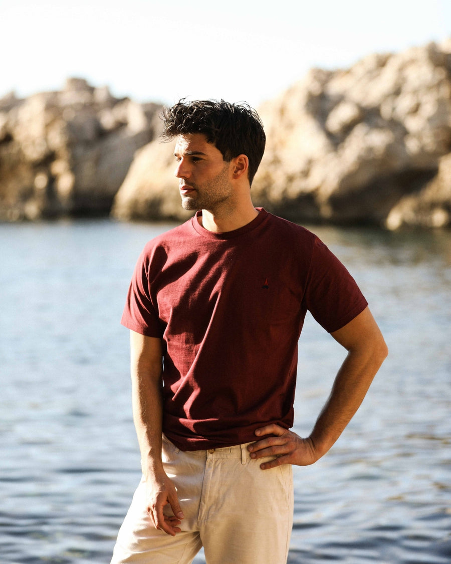 T-SHIRT HOMME BORDEAUX - COTON BIO - PRÉCOMMANDE