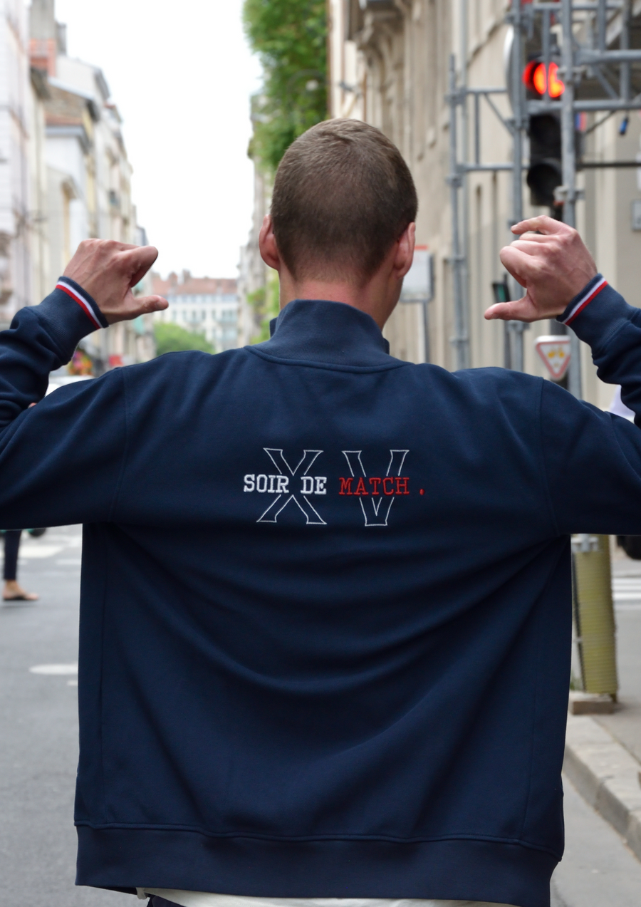 VESTE ZIPPE COTON BIO | DIMITRI | SOIR DE MATCH