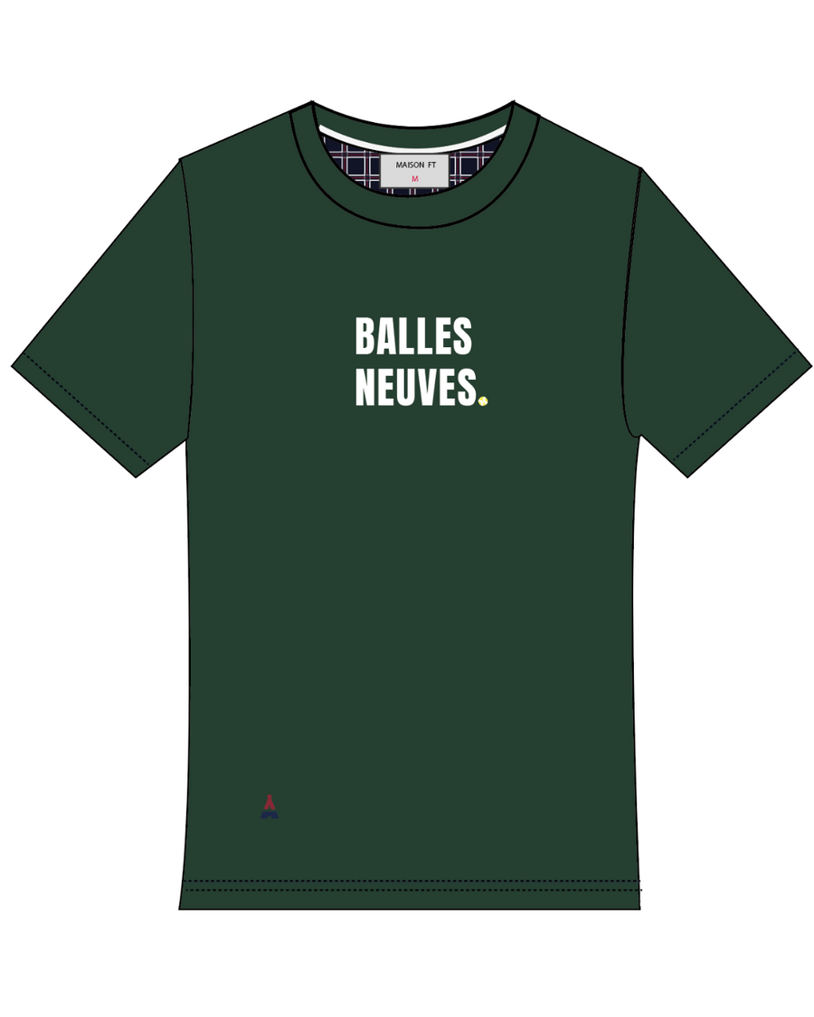 T-SHIRT BALLES NEUVES VERT | COTON BIO
