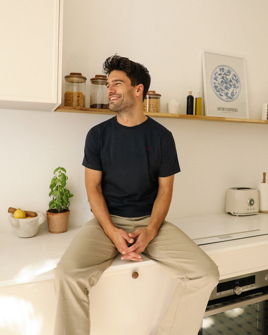 T-SHIRT BLEU MARINE SIMPLE | COTON BIO