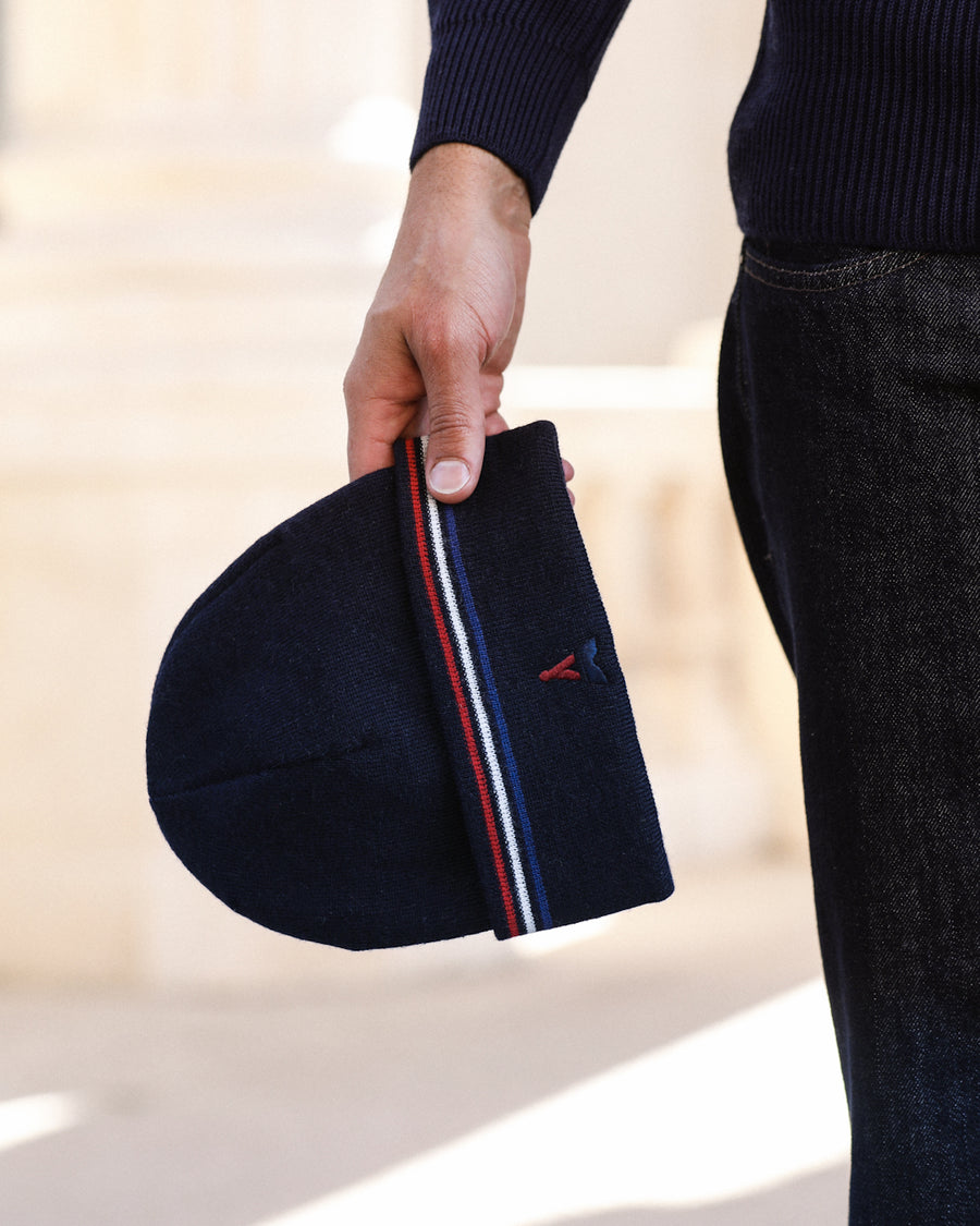 BONNET OCTAVE BLEU MARINE | MADE IN FRANCE