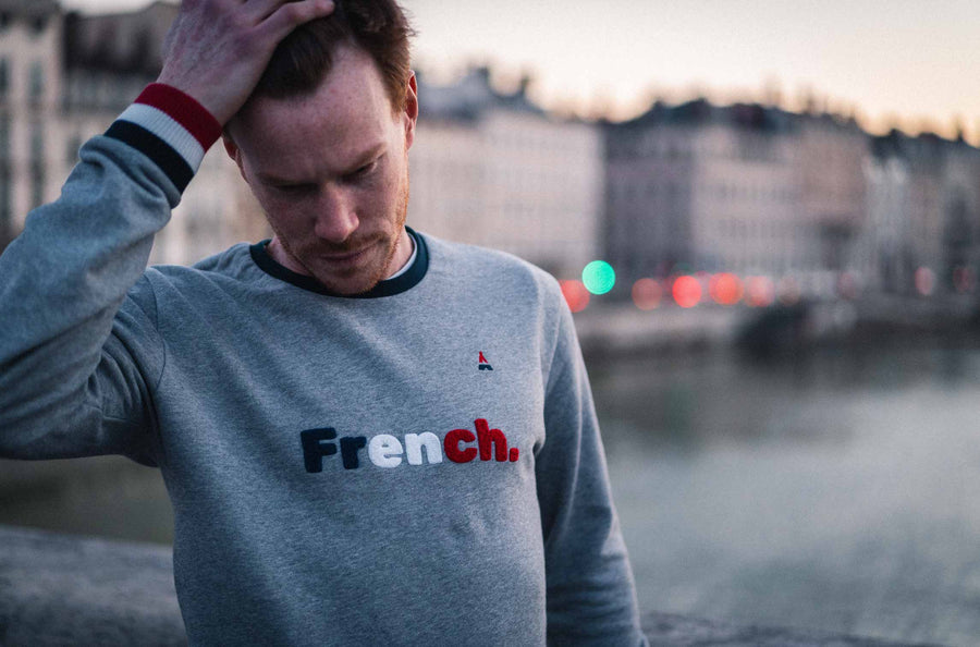 Sweat bleu blanc rouge pour homme