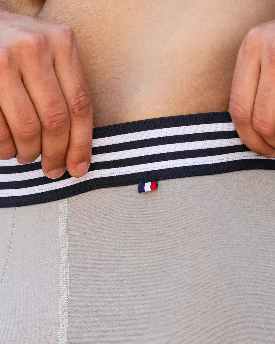 BOXER BEN - GRIS - MADE IN FRANCE & BIO