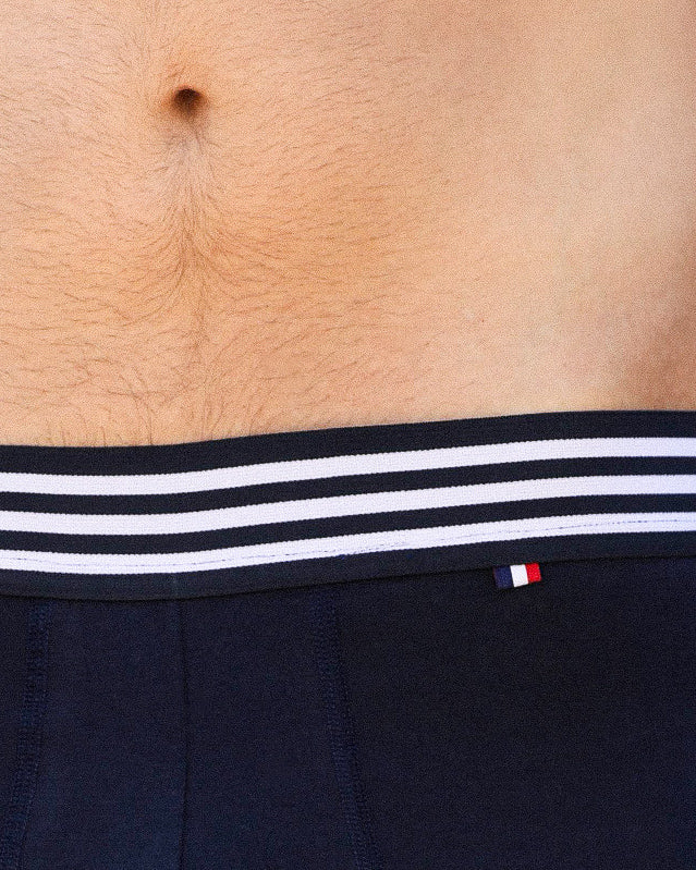 BOXER BEN - BLEU MARINE - MADE IN FRANCE & BIO