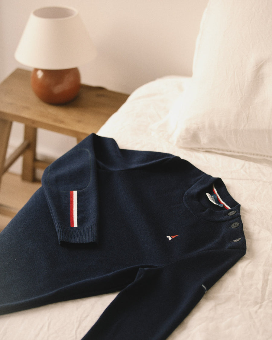 PULL PHILIBERT MADE IN FRANCE | LAINE MÉRINOS  | MAISON FT X SAINT JAMES