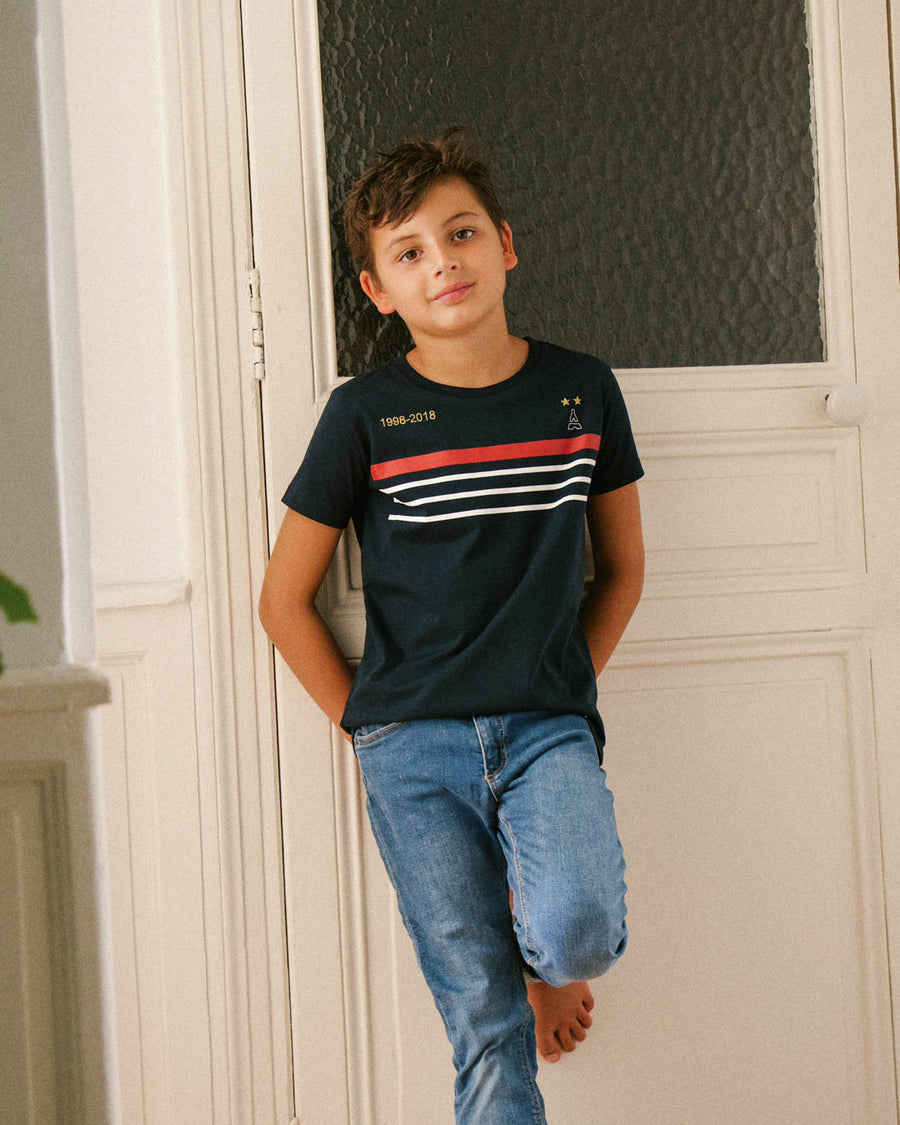 T-SHIRT ENFANT DIDIER BLEU | COTON BIO