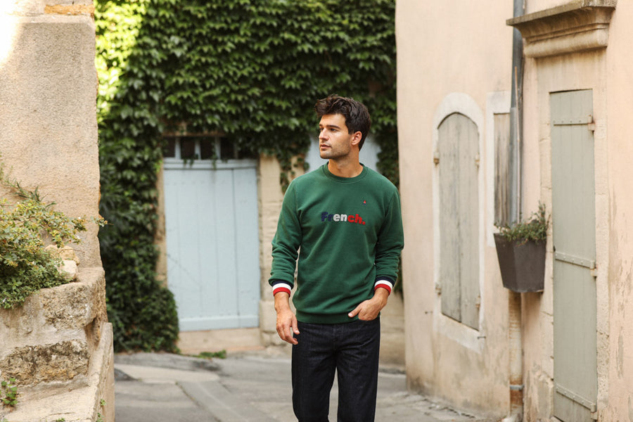 SWEAT BRUNO VERT | COTON BIO