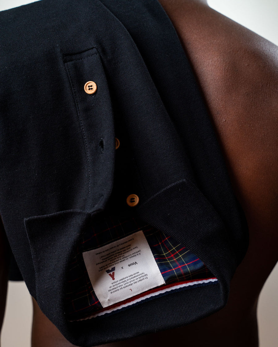 Polo Paul noir | Coton Bio | OUTLET