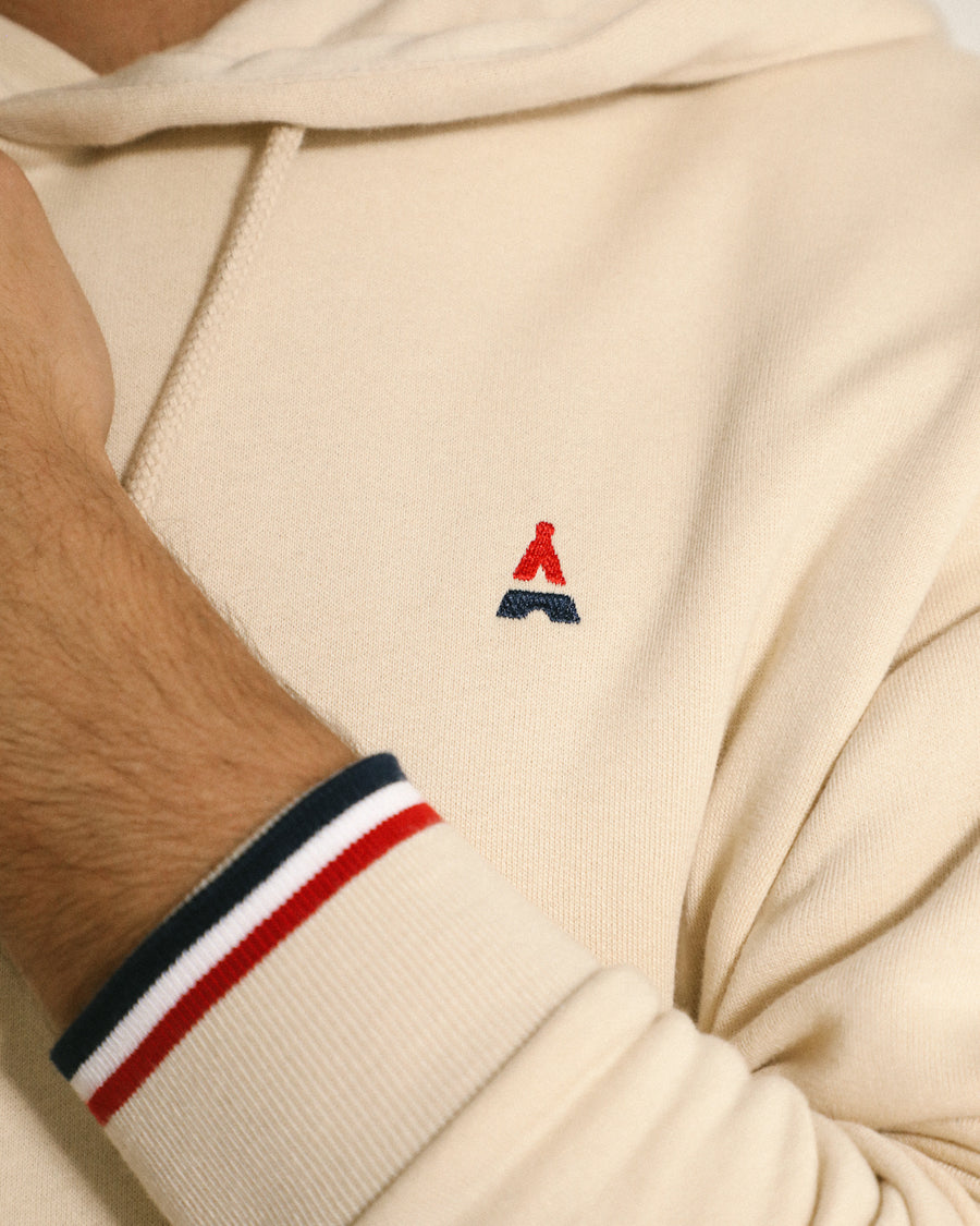 Sweat à capuche beige