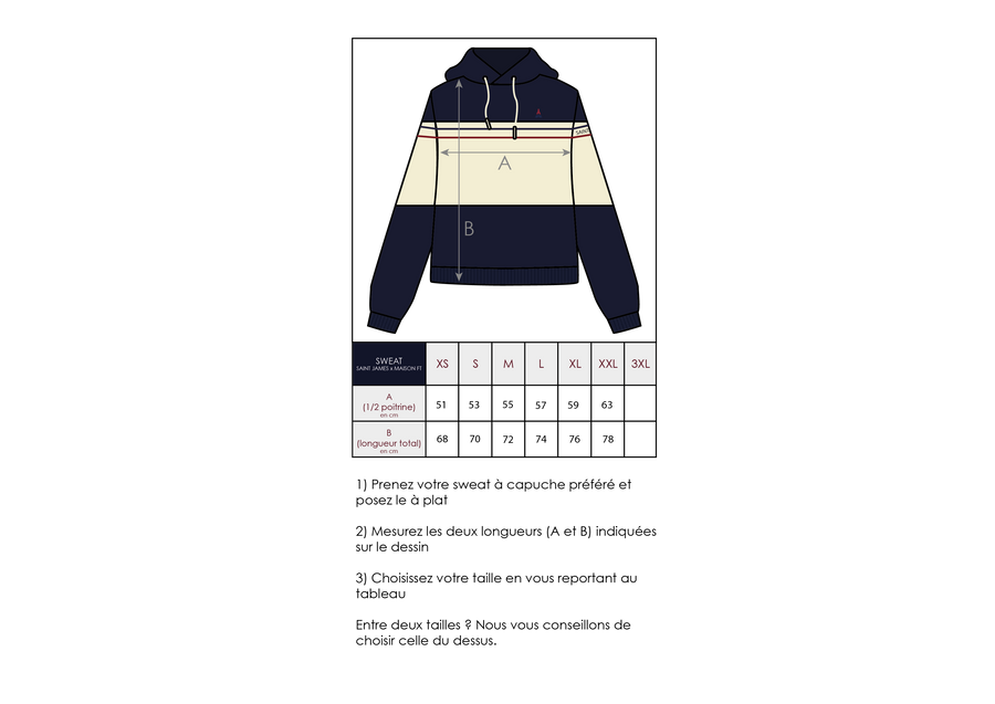 guide taille hoodie maison ft