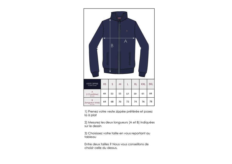 VESTE ZIPPE COTON BIO | DIMITRI | SOIR DE MATCH