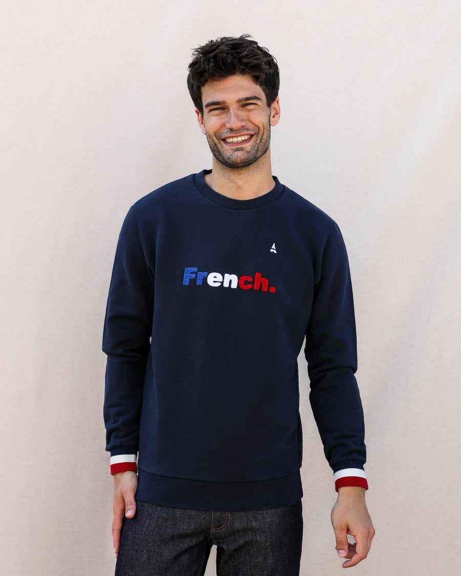 SWEATSHIRT BRUNO BLEU - COTON BIO