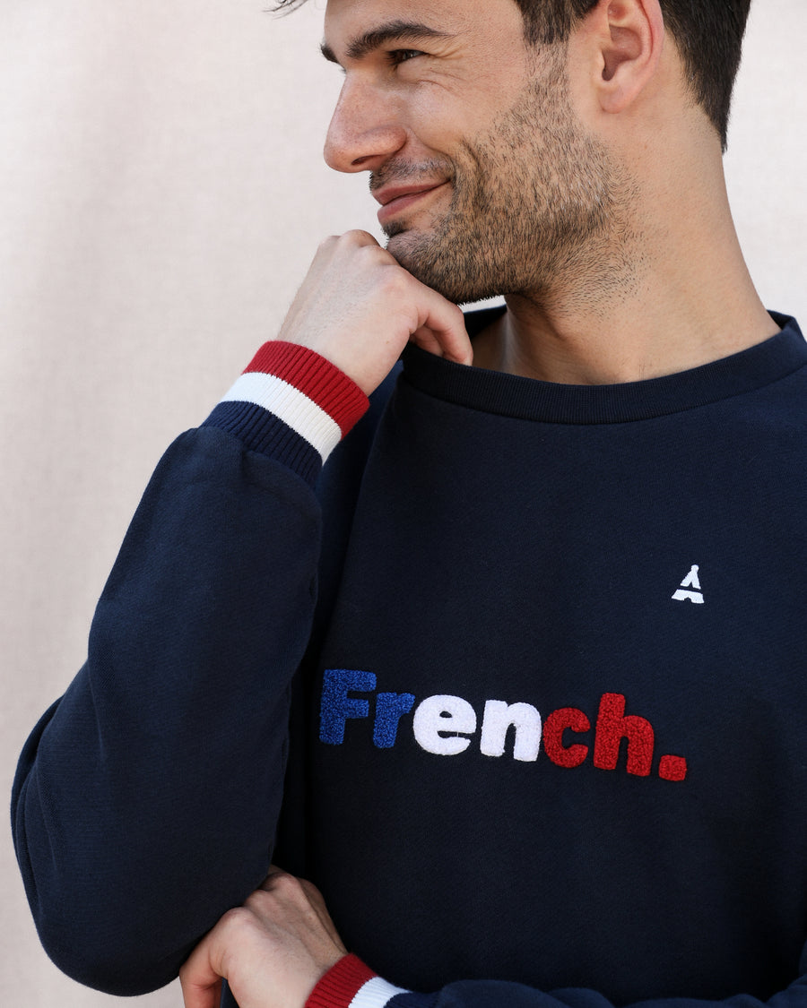 SWEATSHIRT BRUNO BLEU - COTON BIO