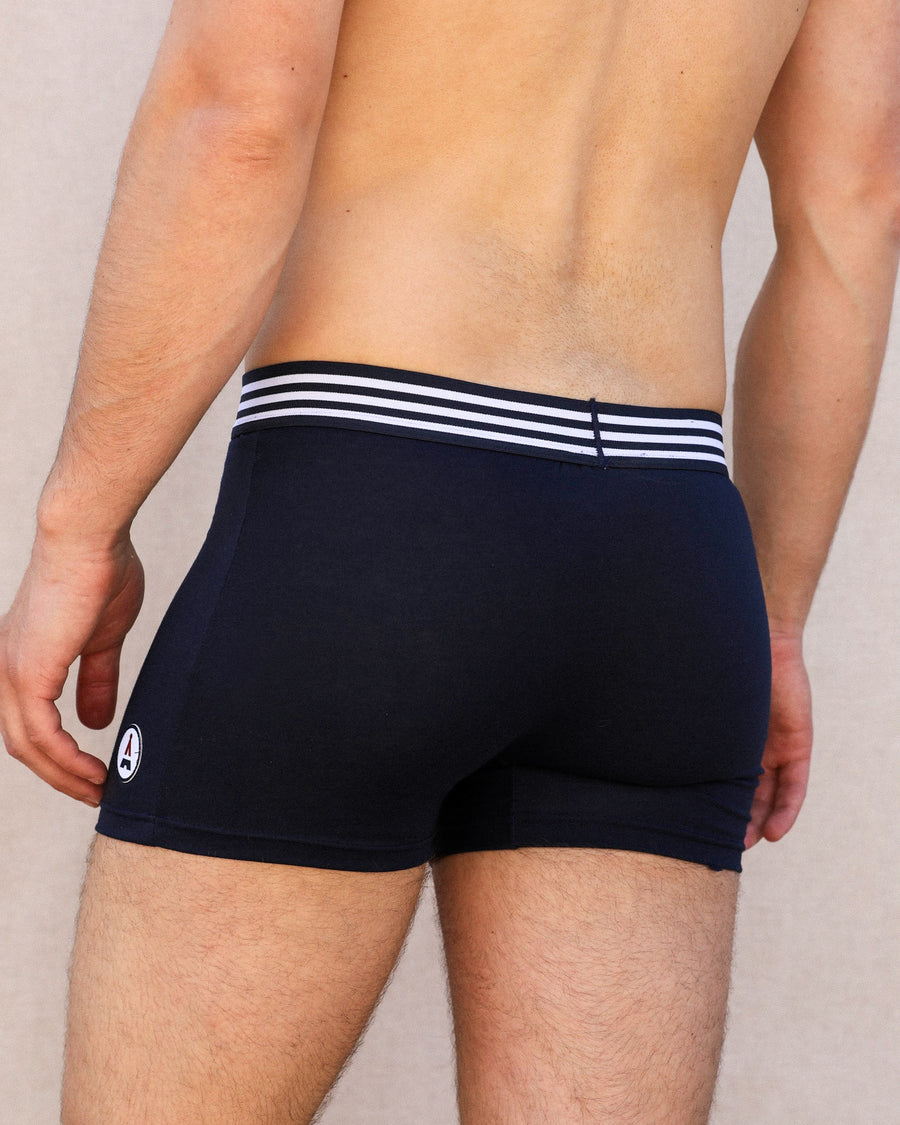 BOXER BEN - BLEU MARINE - MADE IN FRANCE & BIO