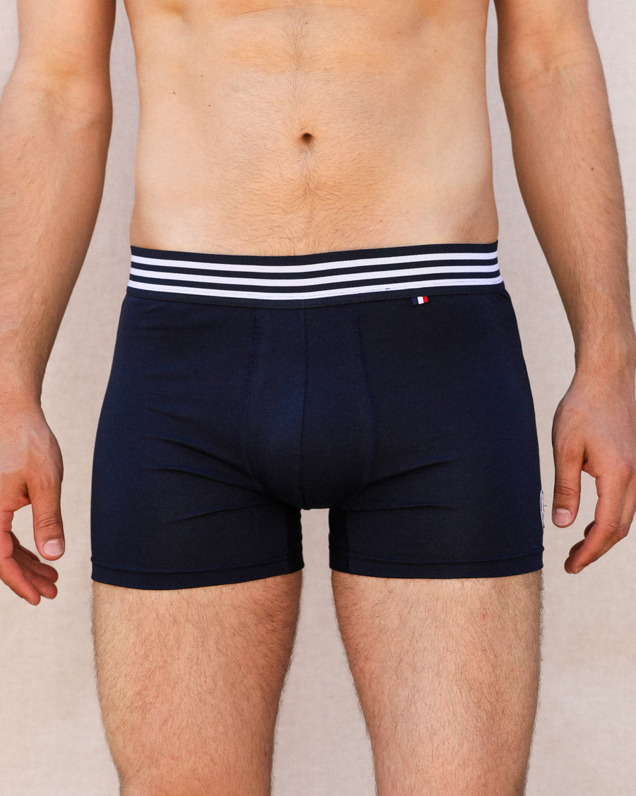 BOXER BEN - BLEU MARINE - MADE IN FRANCE & BIO