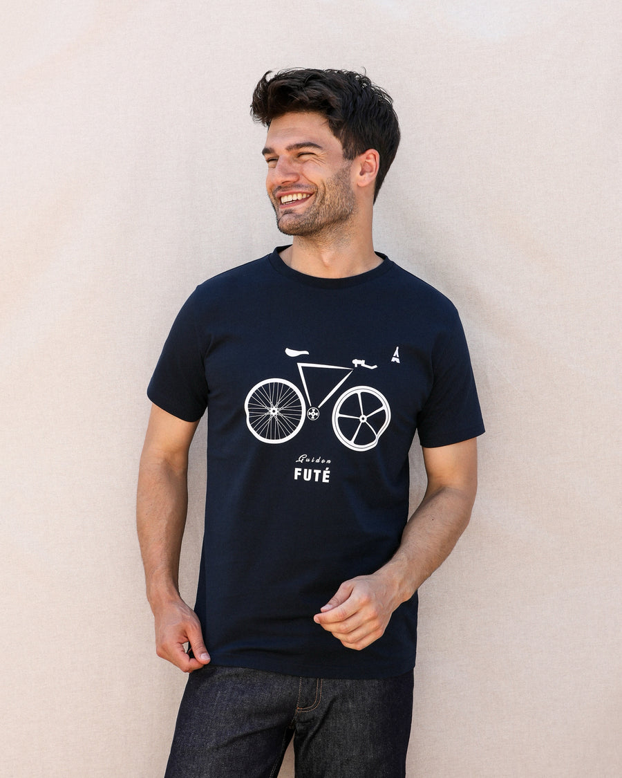 T-SHIRT GUIDON FUTÉ BLEU | COTON BIO