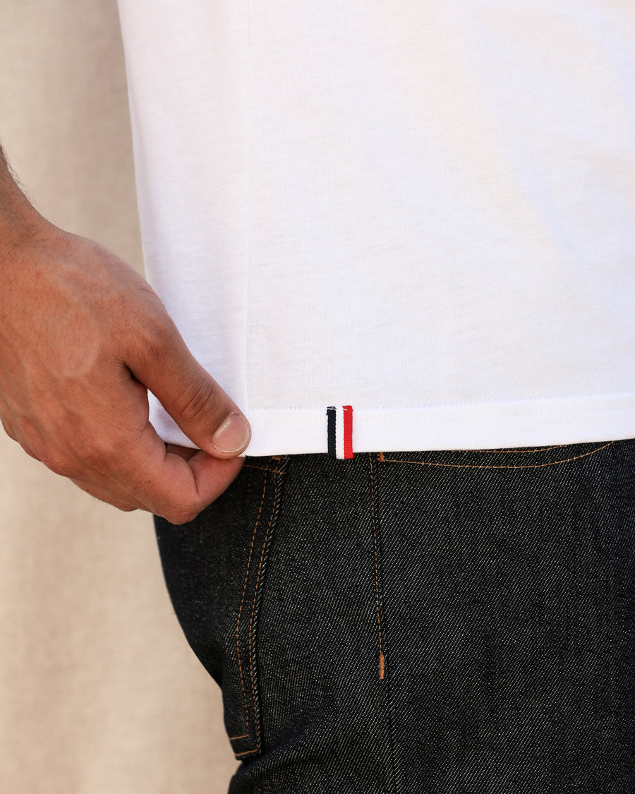 t-shirt blanc avec motif apéro