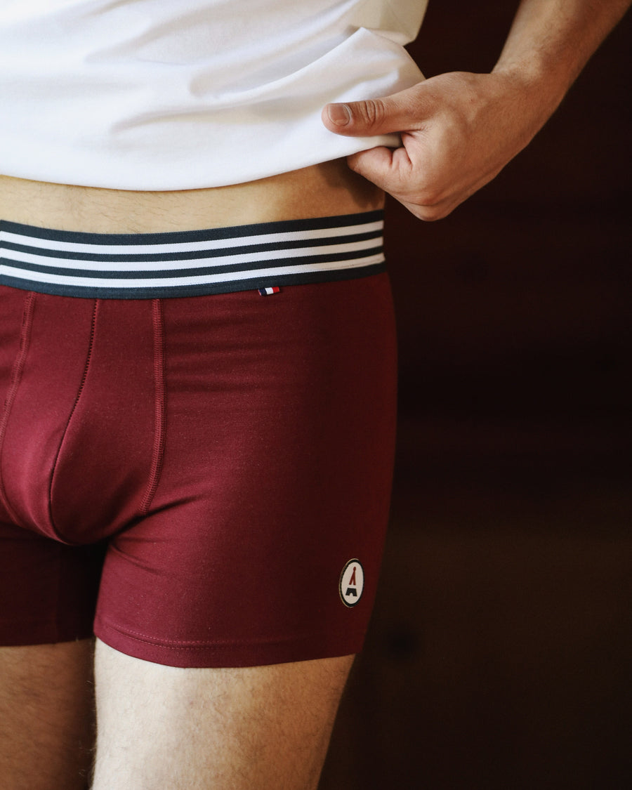 Boxer bordeaux coton