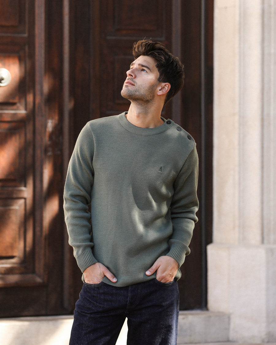 Pull de golf en cotonbrossé personnalisé. Broderie incluse Pull de golf en cotonbrossé personnalisé. Broderie incluse
