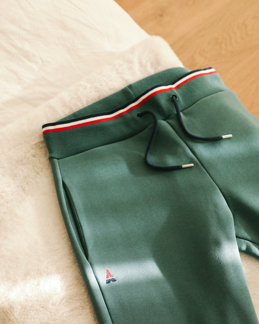 JOGGING MICHEL VERT SAUGE | COTON BIO