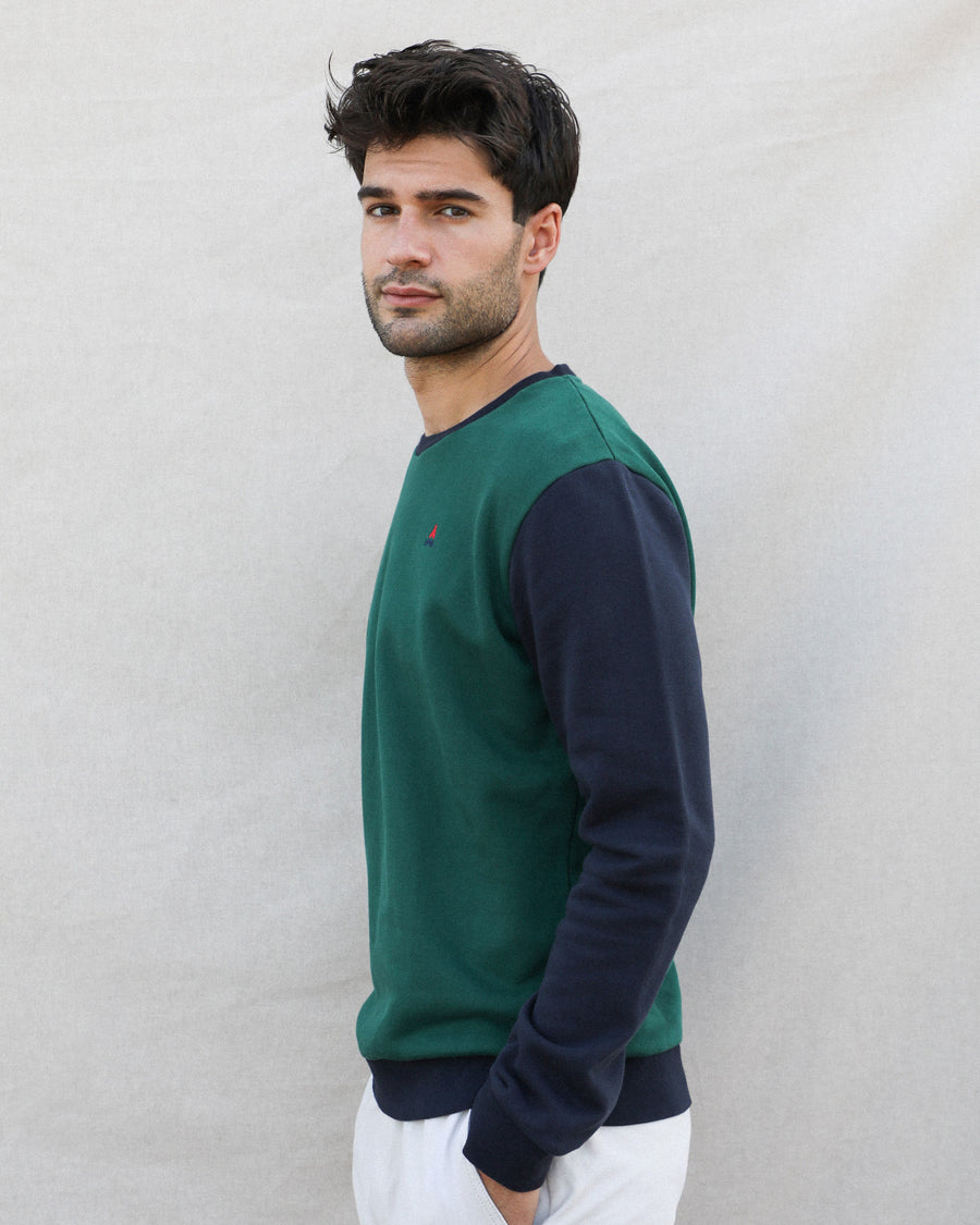 Sweatshirt en coton vert