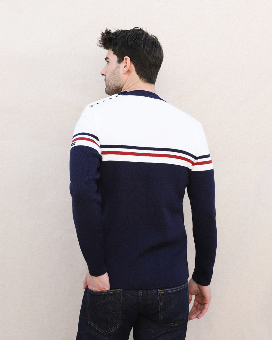 homme de dos en pull laine