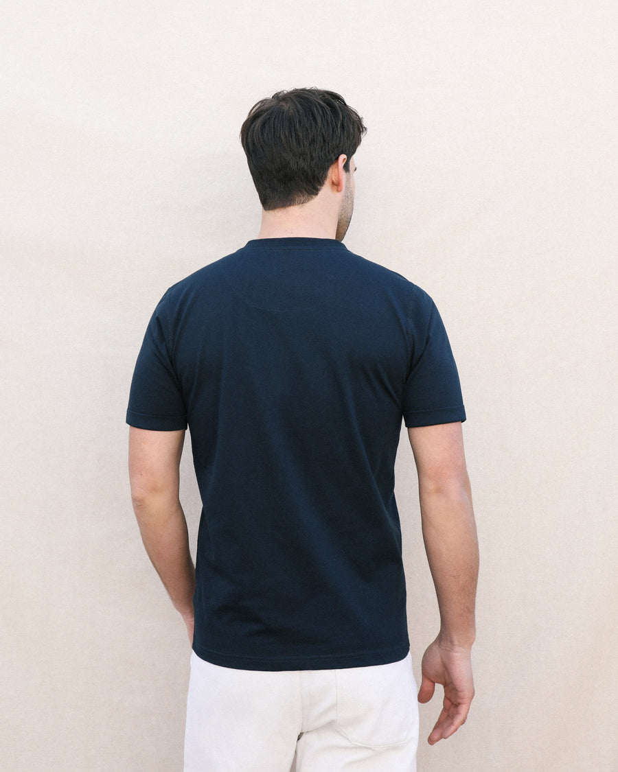 HENLEY HOMME COTON BIO | CLOVIS | BLEU