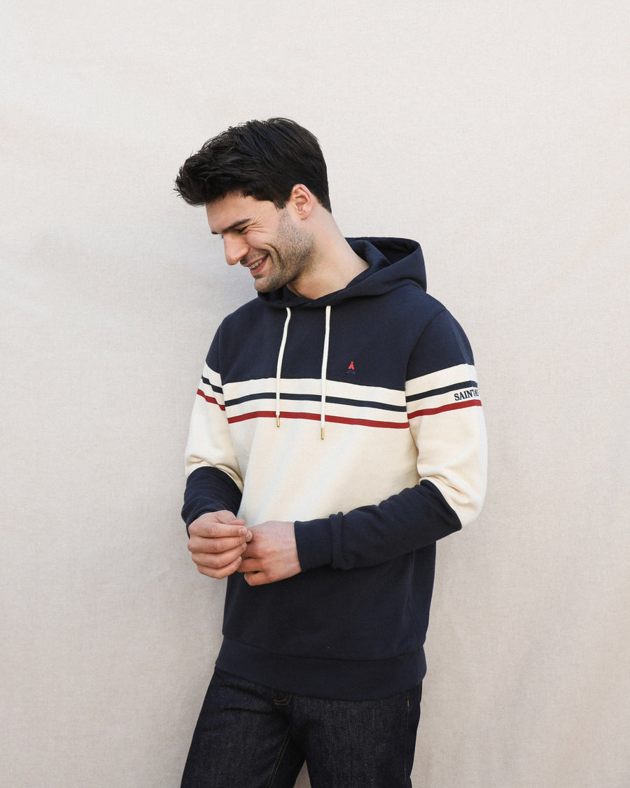 SWEAT A CAPUCHE EN COTON BIO ULYSSE | MAISON FT X SAINT JAMES