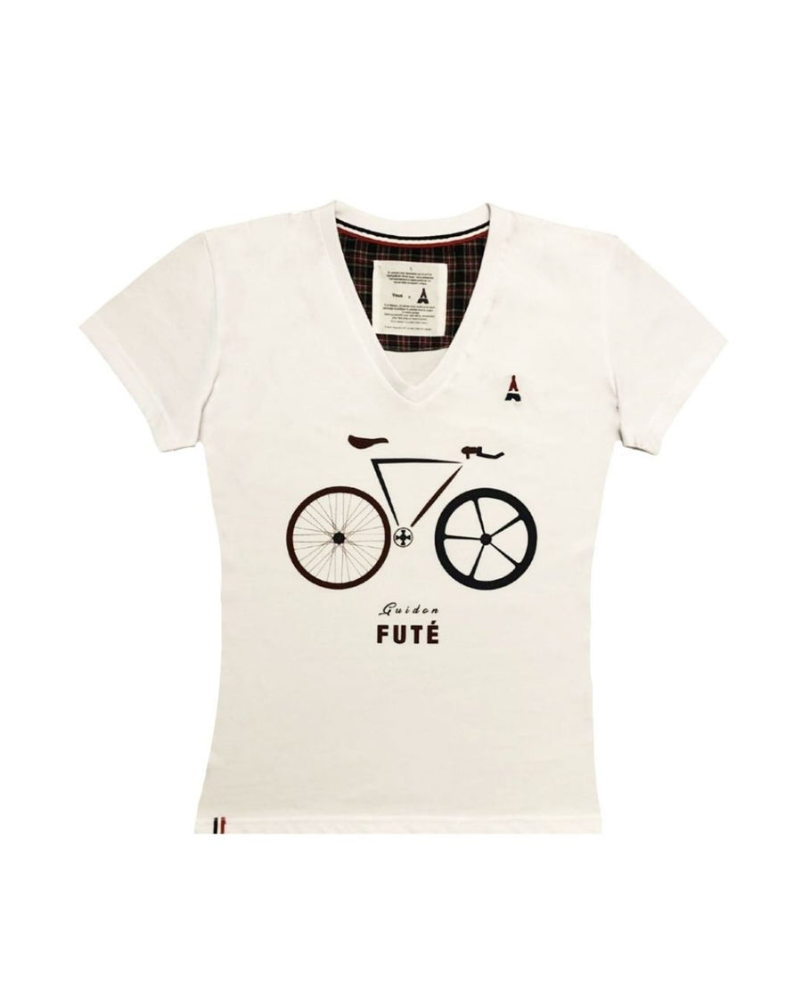 T-SHIRT Femme Guidon Futé col V - Coton Bio