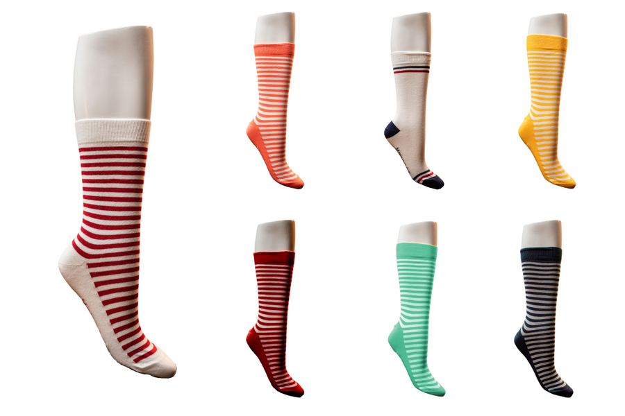 À l'unité - Chaussettes Inséparables RAYÉES - CLCO