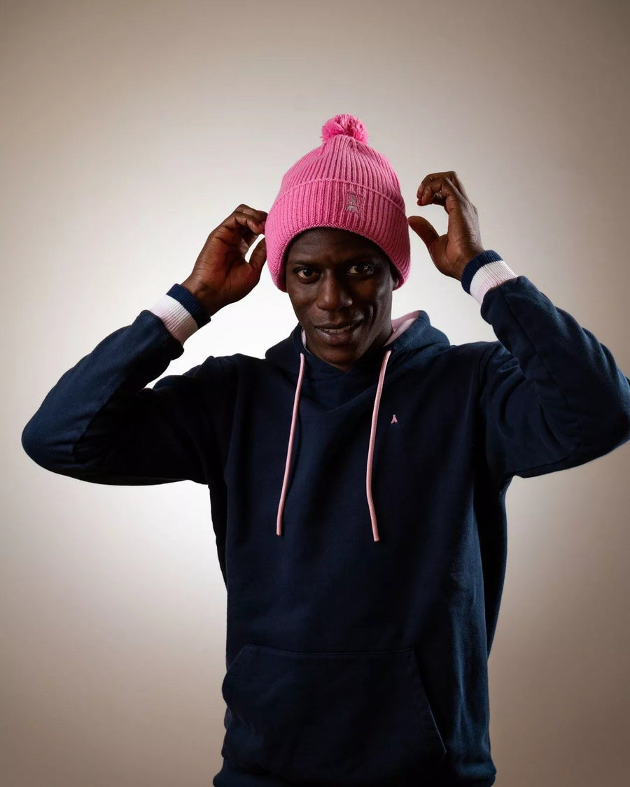 Bonnet-Homme-Rose-laine-Cachemire
