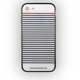 Coque Iphone Marinière Blanche - Made in France