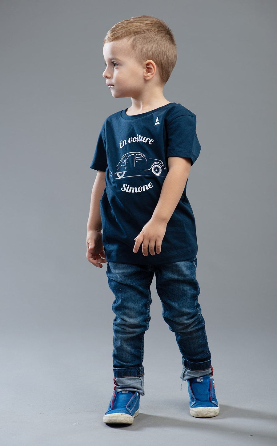 T-SHIRT Enfant En voiture Simone - Coton Bio T-shirt BIO enfant - Maison FT made in France ou Bio