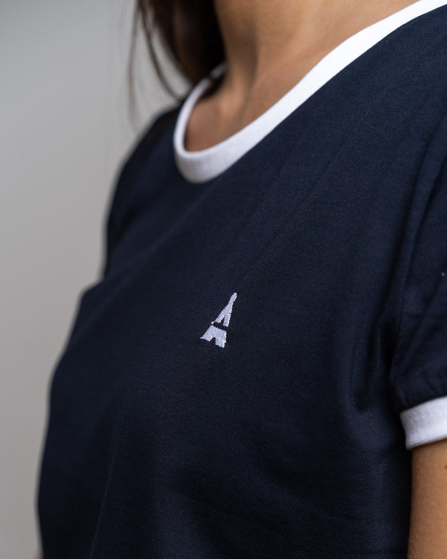 T-SHIRT FEMME Bleu Marine - COTON BIO T-shirt femme bio - Maison FT made in France ou Bio