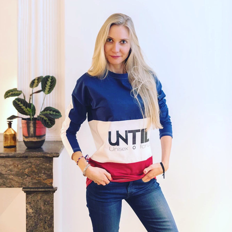 T-SHIRT UNISEXE TRICOLORE MANCHES LONGUES | COTON | UNTIL X MAISON FT