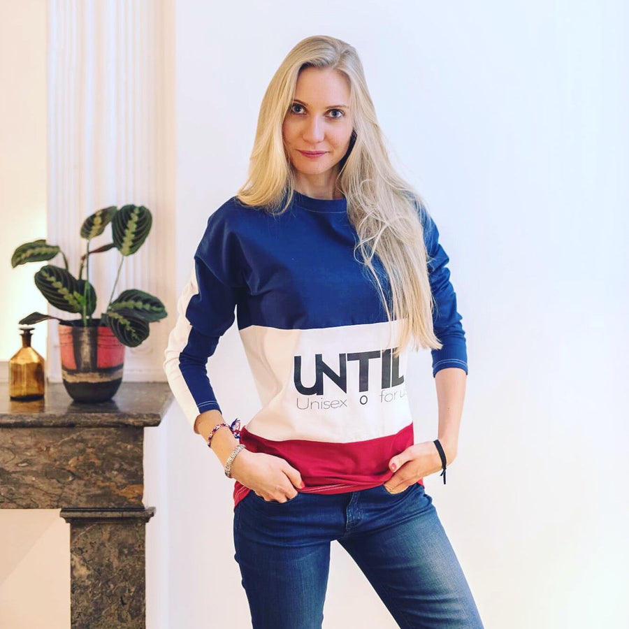 T-shirt Unisexe Tricolore Manches longues | Coton | UNTIL x Maison FT