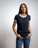 T-SHIRT Femme Bleu Marine - Coton Bio