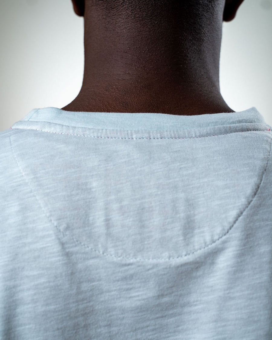 T-SHIRT MANCHES LONGUES BLEU CIEL | COTON BIO