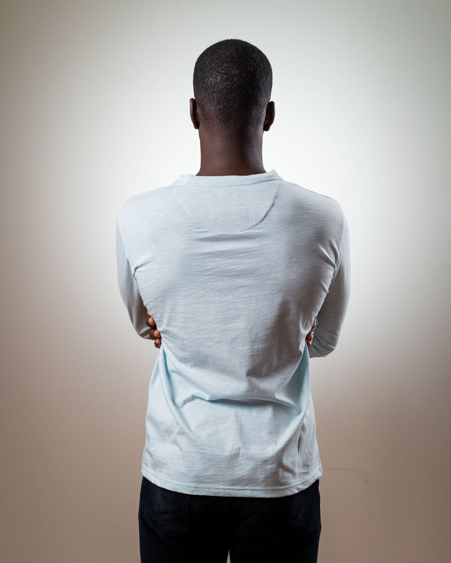 T-SHIRT MANCHES LONGUES BLEU CIEL | COTON BIO