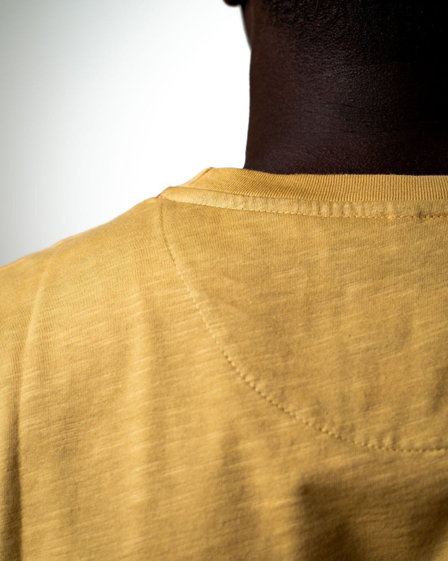 T-SHIRT MANCHES LONGUES JAUNE MOUTARDE | COTON BIO