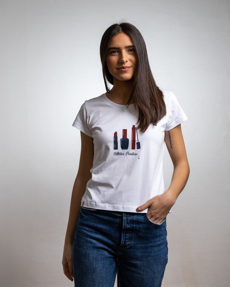 T-SHIRT FEMME Atelier Peinture - COTON BIO T-shirt femme bio - Maison FT made in France ou Bio