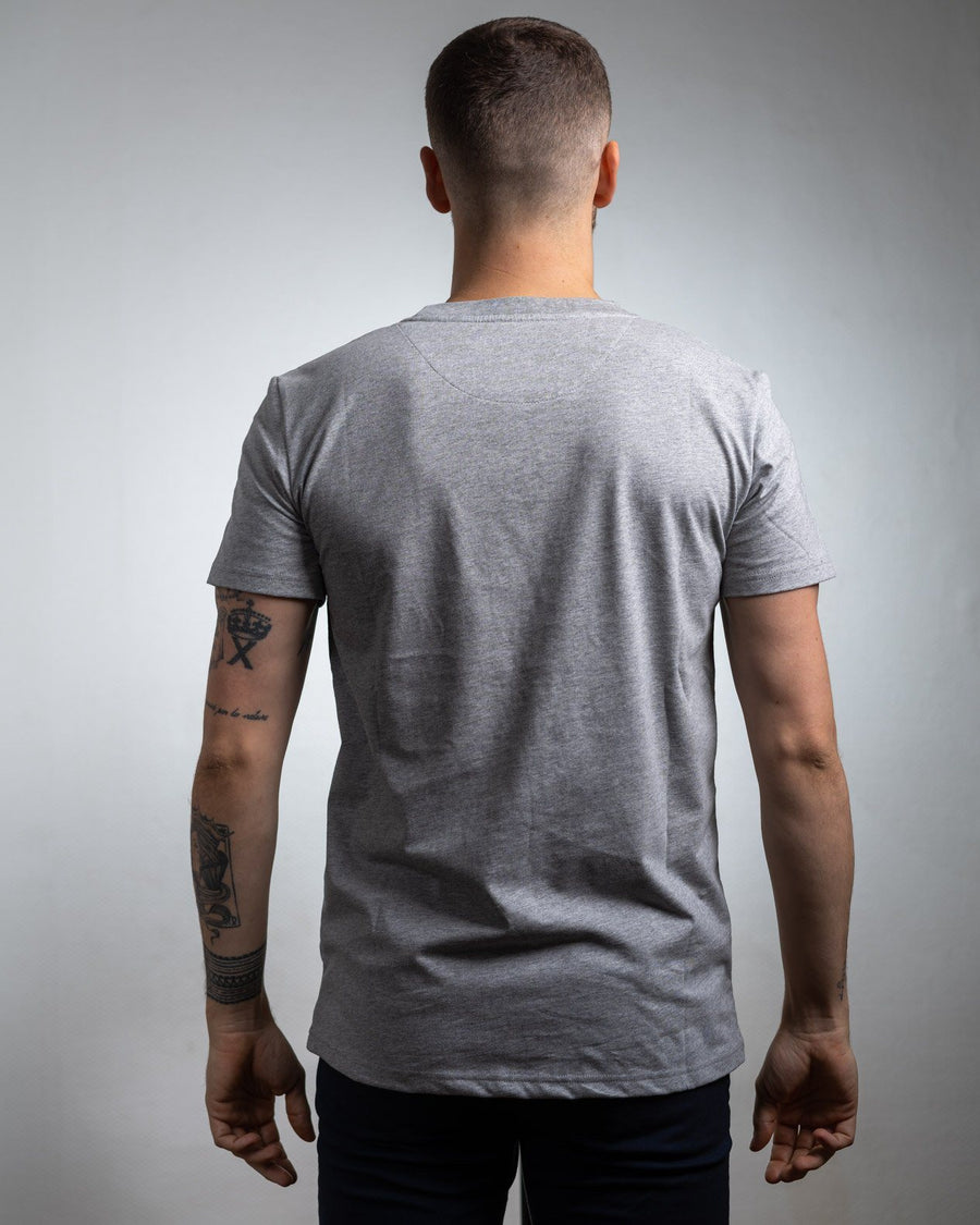 T-shirt HOMME simple gris - COTON BIO T-shirt bio - Maison FT made in France ou Bio
