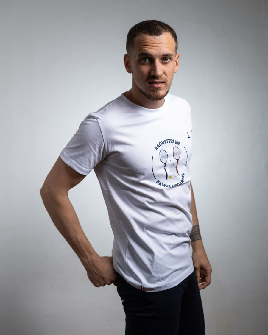 T-SHIRT Homme Raquette - Made in France T-shirt MIF - Maison FT made in France ou Bio
