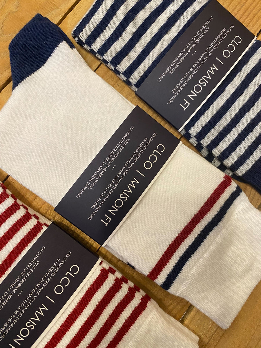 À l'unité - Chaussettes Inséparables RAYÉES - CLCO